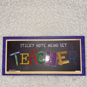 Teachers sticky note memo set NIB